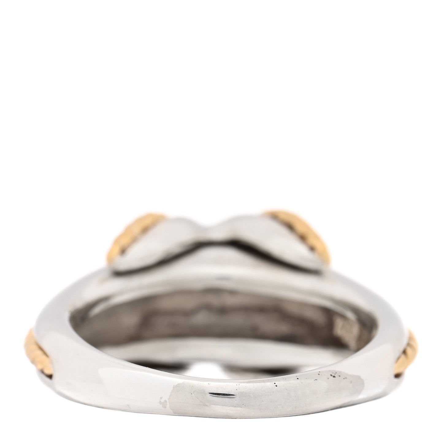 Sterling Silver 18K Yellow Gold Signature X Ring 51 5.75