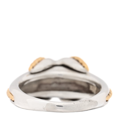 Tiffany Sterling Silver 18K Yellow Gold Signature X Ring 51 5.75 3 of 4