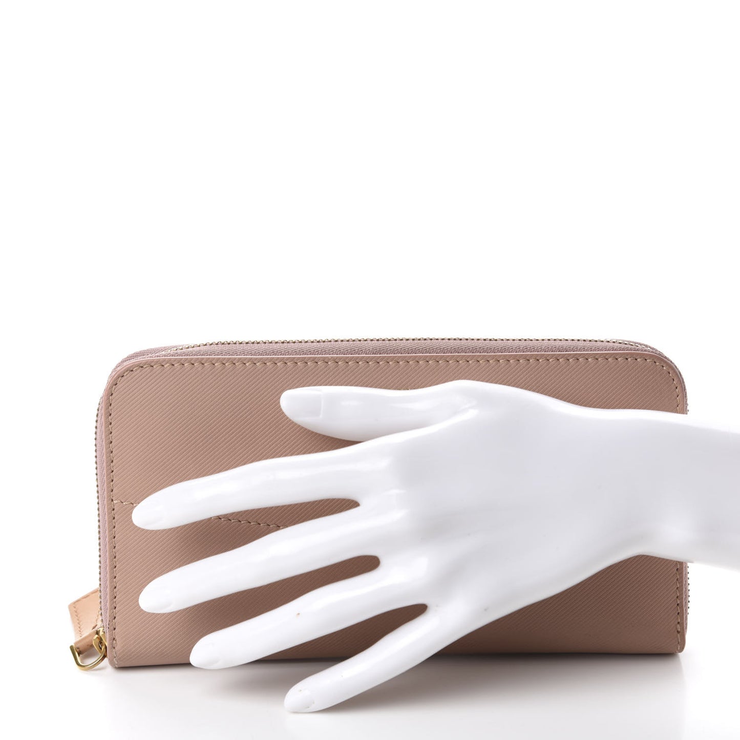 Trench Calfskin Zip Around Wallet Ash Rose