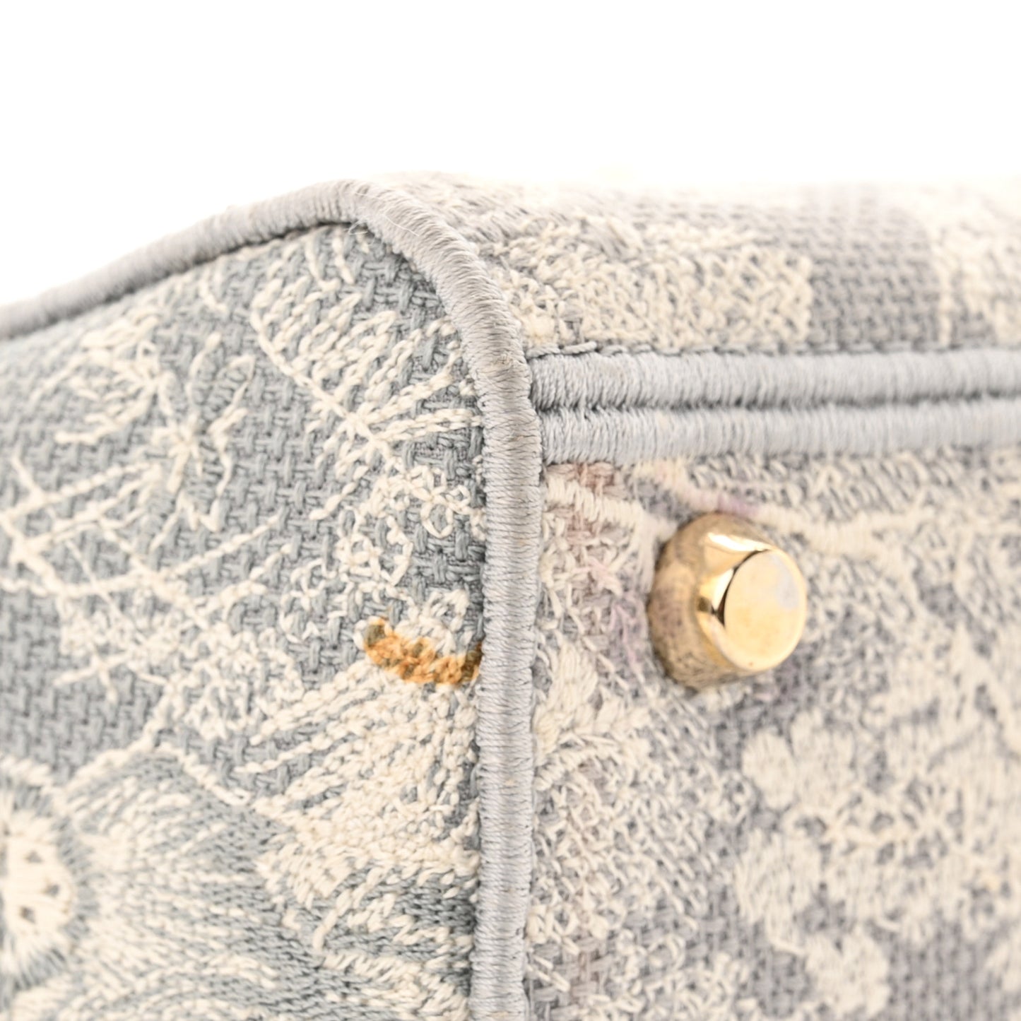 Canvas Toile De Jouy Reverse Embroidered Medium Lady D-Lite Gray