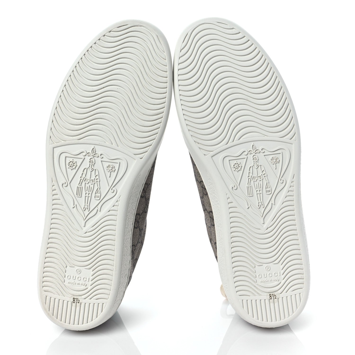 Gucci GG Supreme Monogram Fake/Not Mens Ace Sneakers 8.5 Beige New Shamarock Brown Sugar 6 of 10