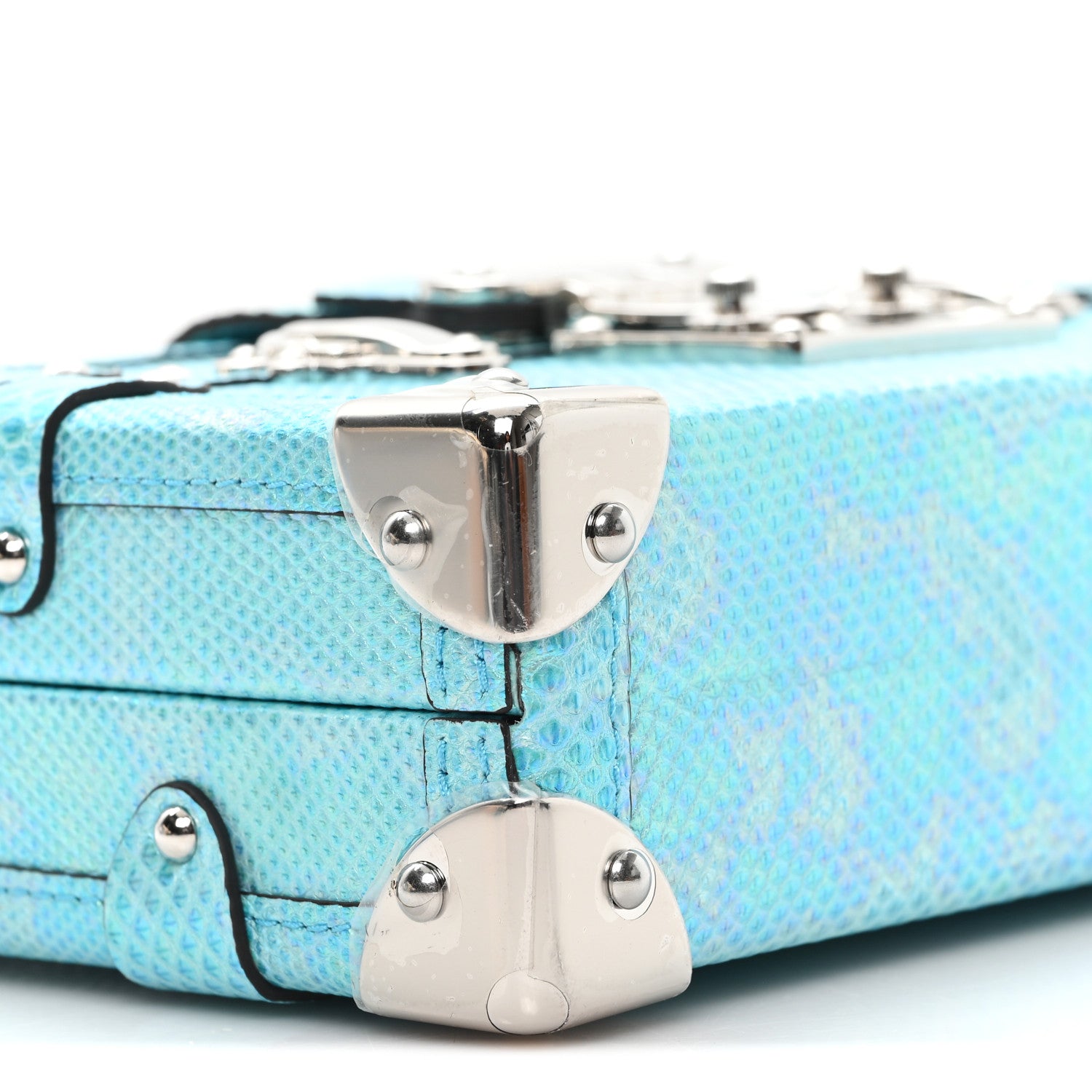 Louis Vuitton Iridescent Karung Petite Malle Blue Petrol 1835222