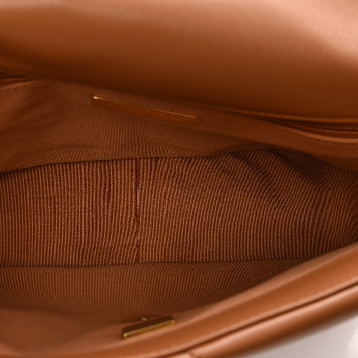 Lambskin Quilted Medium Chanel 19 Flap Light Brown