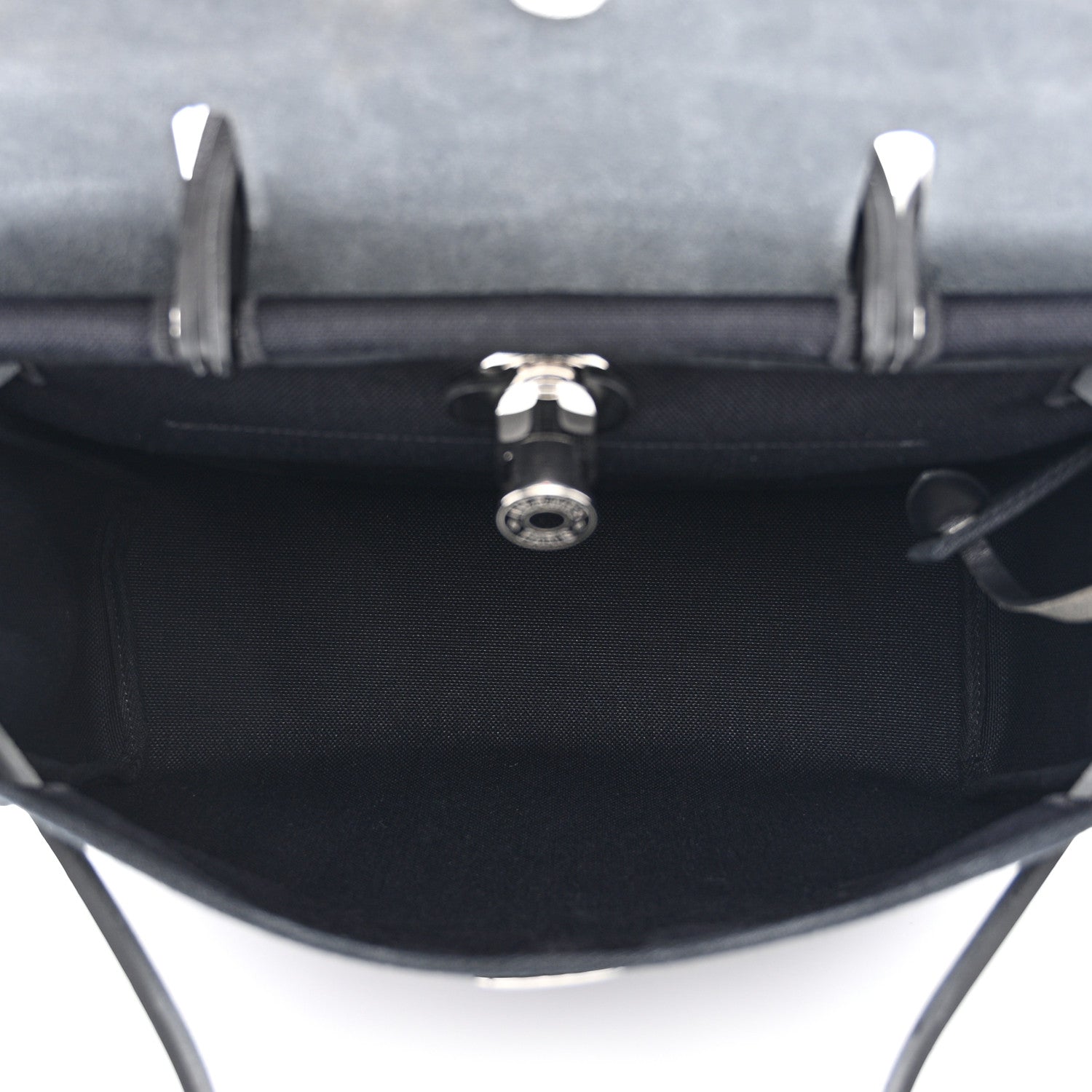 Hermes Military Toile Vache Hunter Herbag Zip Retourne 31 PM Black 6 of 13