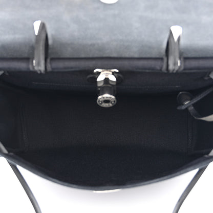 Hermes Military Toile Vache Hunter Herbag Zip Retourne 31 PM Black 6 of 13