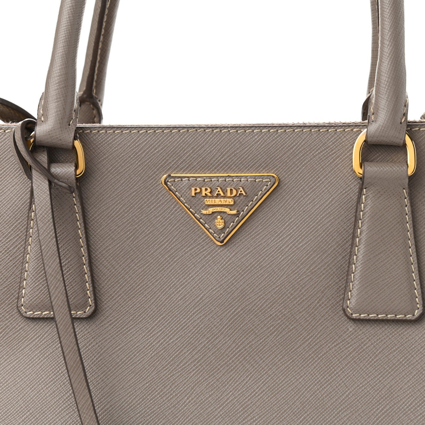 Saffiano Medium Galleria Double Zip Tote Argilla