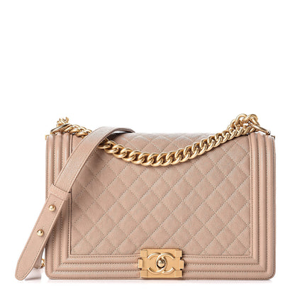 Chanel Caviar Quilted New Medium Boy Flap Dark Beige 1 of 12