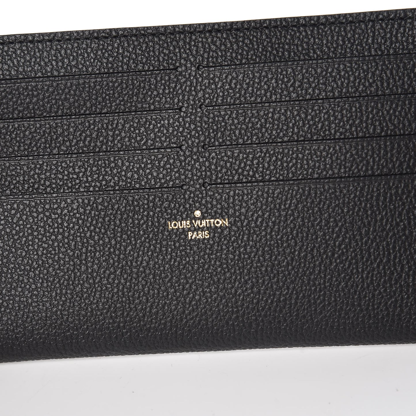 Calfskin Felicie Chain Wallet Card Holder Insert Black