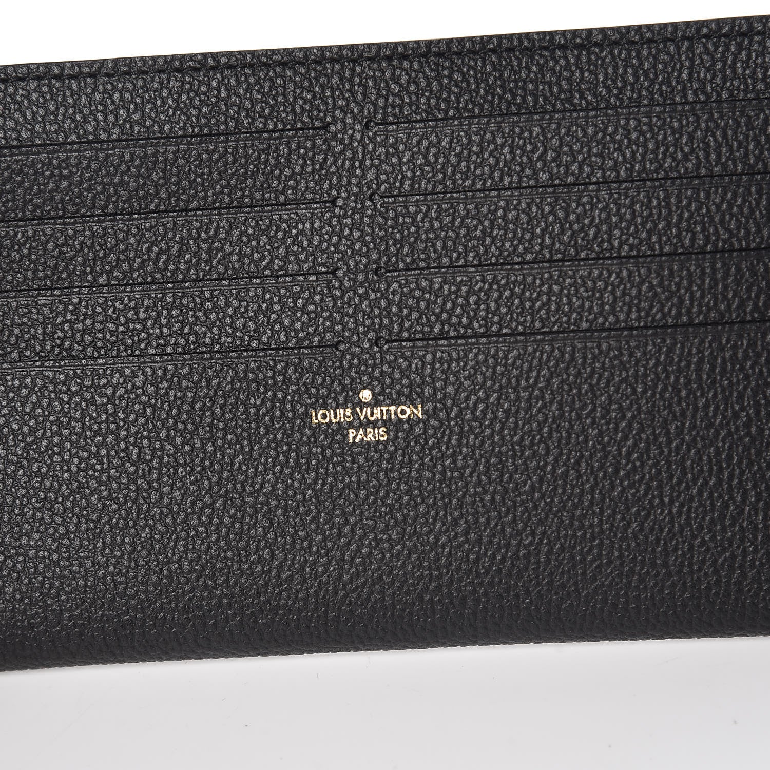 Louis Vuitton Calfskin Felicie Chain Wallet Card Holder Insert Black 6 of 6