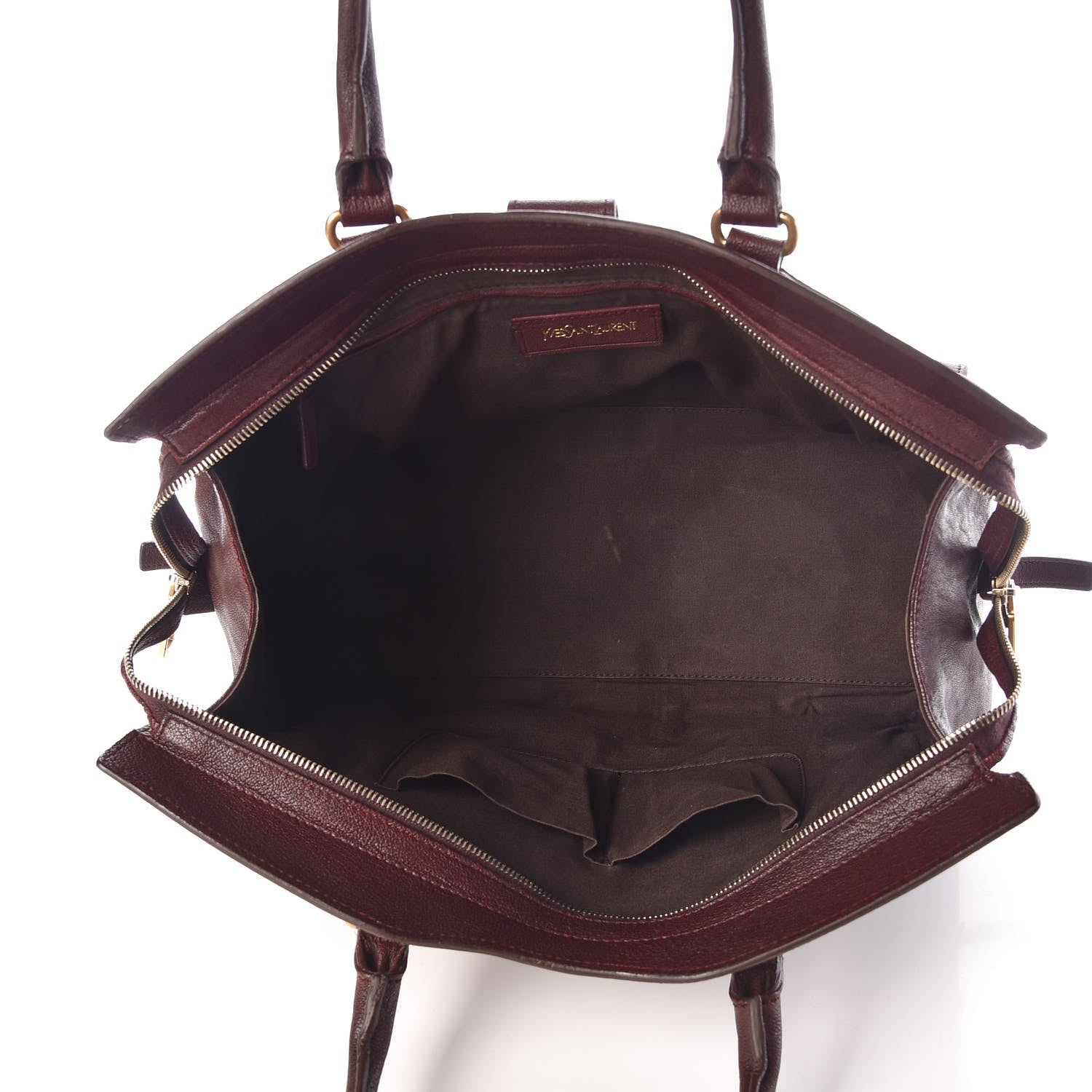 Saint Laurent Sheepskin Large Cabas ChYc Plum 5 of 7