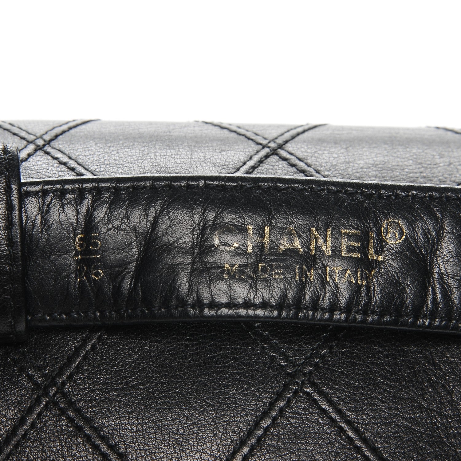 Chanel Lambskin Diamond Stitched Flap Waist Chain Belt Bag Black 6 of 10
