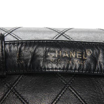 Chanel Lambskin Diamond Stitched Flap Waist Chain Belt Bag Black 6 of 10