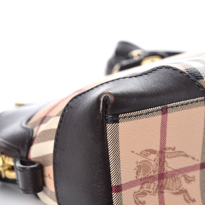 Burberry Haymarket Check Small Primrose Crossbody Bag Chocolate 10 of 13