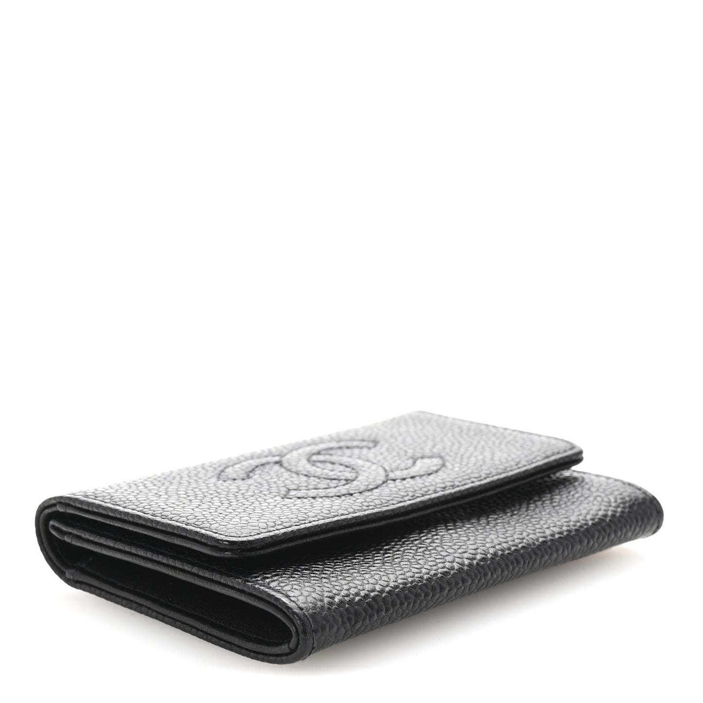 Caviar Timeless CC Flap Card Holder Black