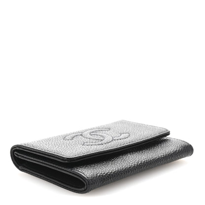 Chanel Caviar Timeless CC Flap Card Holder Black 4 of 8