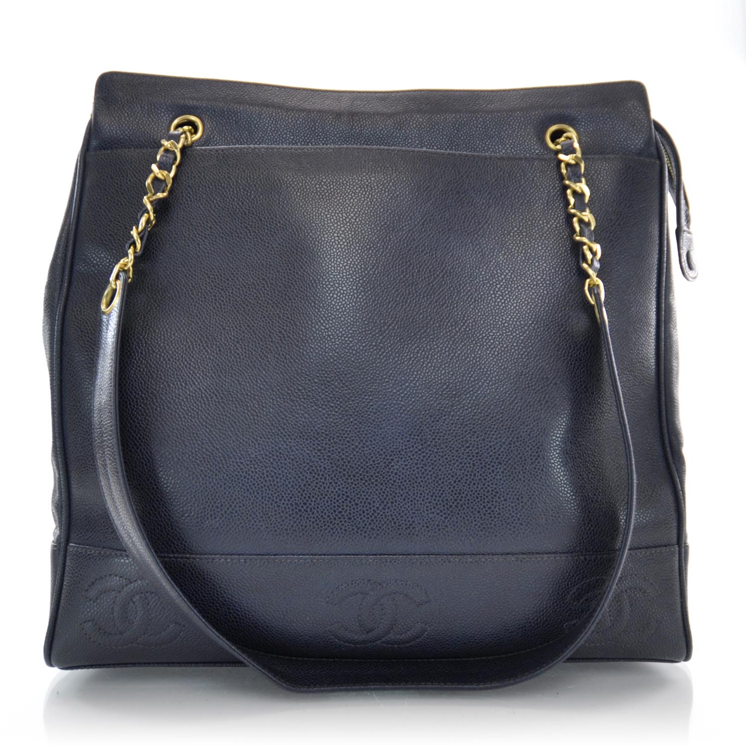 Chanel Caviar Shopper Tote Navy Blue 1 of 10