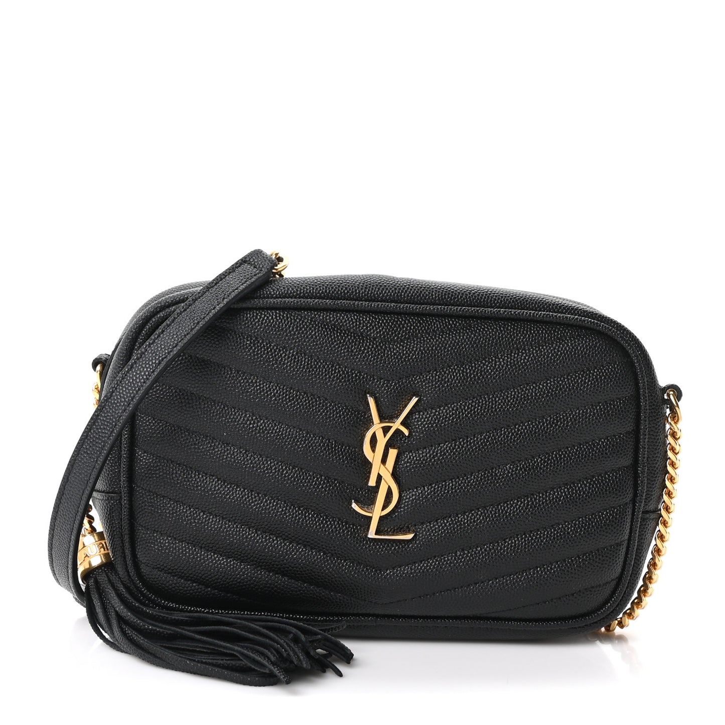 Grain De Poudre Matelasse Monogram Mini Lou Camera Bag Black