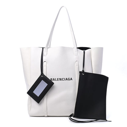 Balenciaga Smooth Calfskin Double Sided Medium Everyday Tote Optic White Black 1 of 4