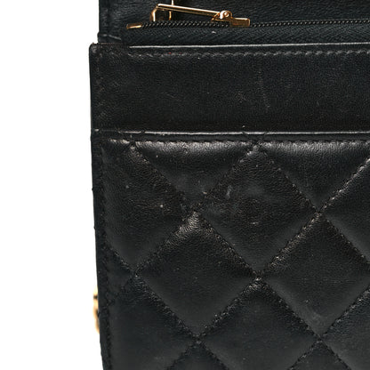 Chanel Lambskin Quilted Wallet On Chain WOC Black 16 of 20