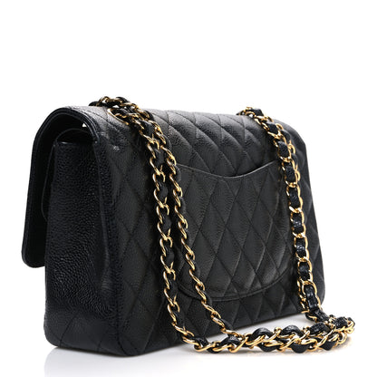 Chanel Caviar Quilted Medium Double Flap Black 3 of 12