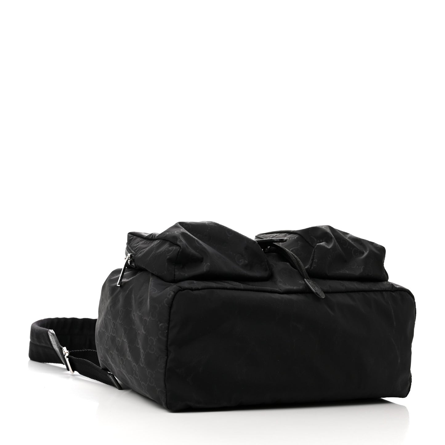 Nylon Monogram Medium Light Single Buckle Backpack Black