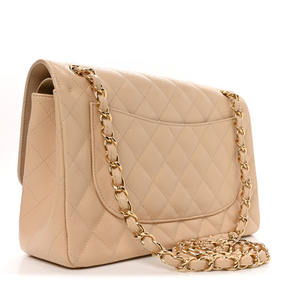 Chanel Caviar Quilted Jumbo Double Flap Beige Clair 3 of 11