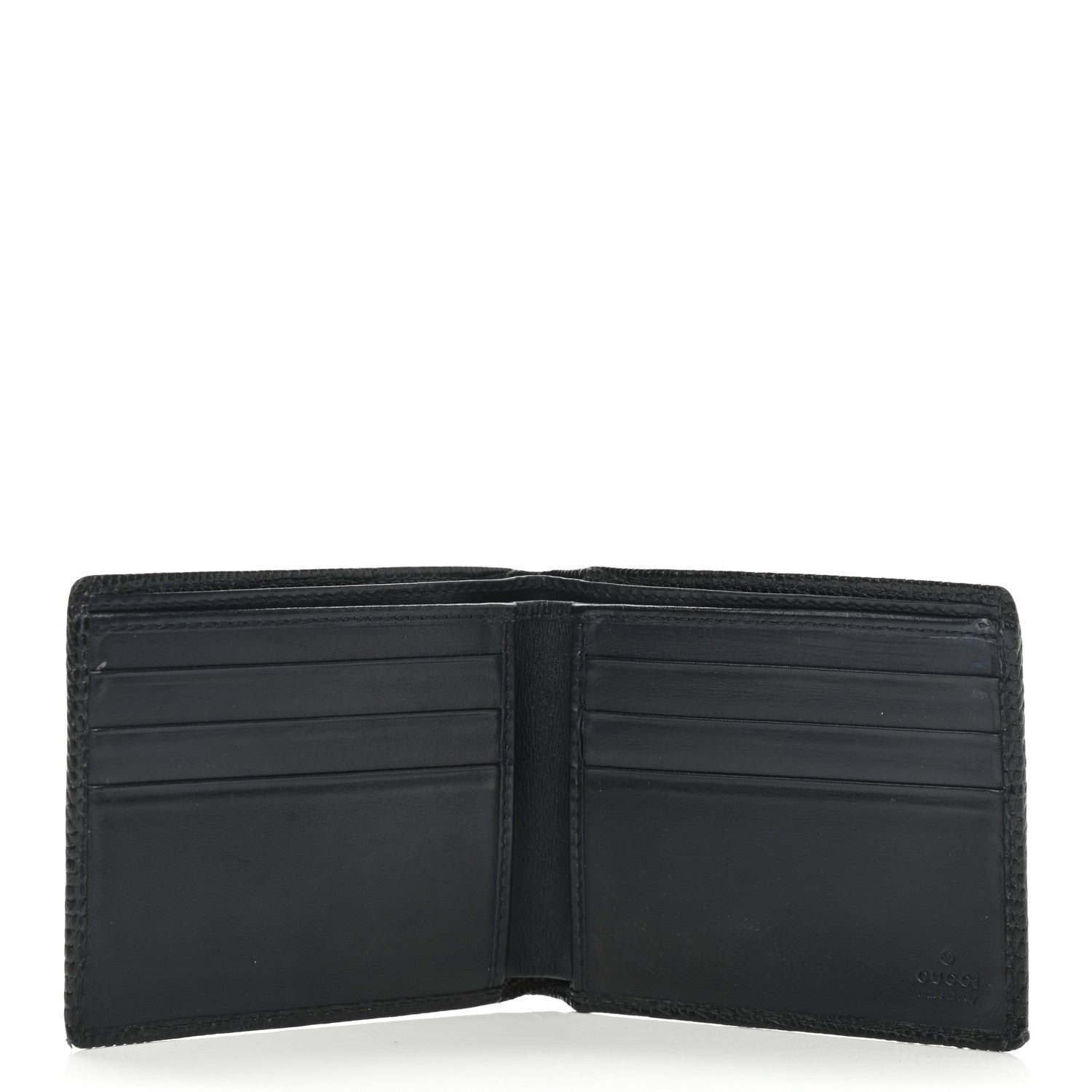 Gucci Lizard Bi-Fold Wallet Black 5 of 10