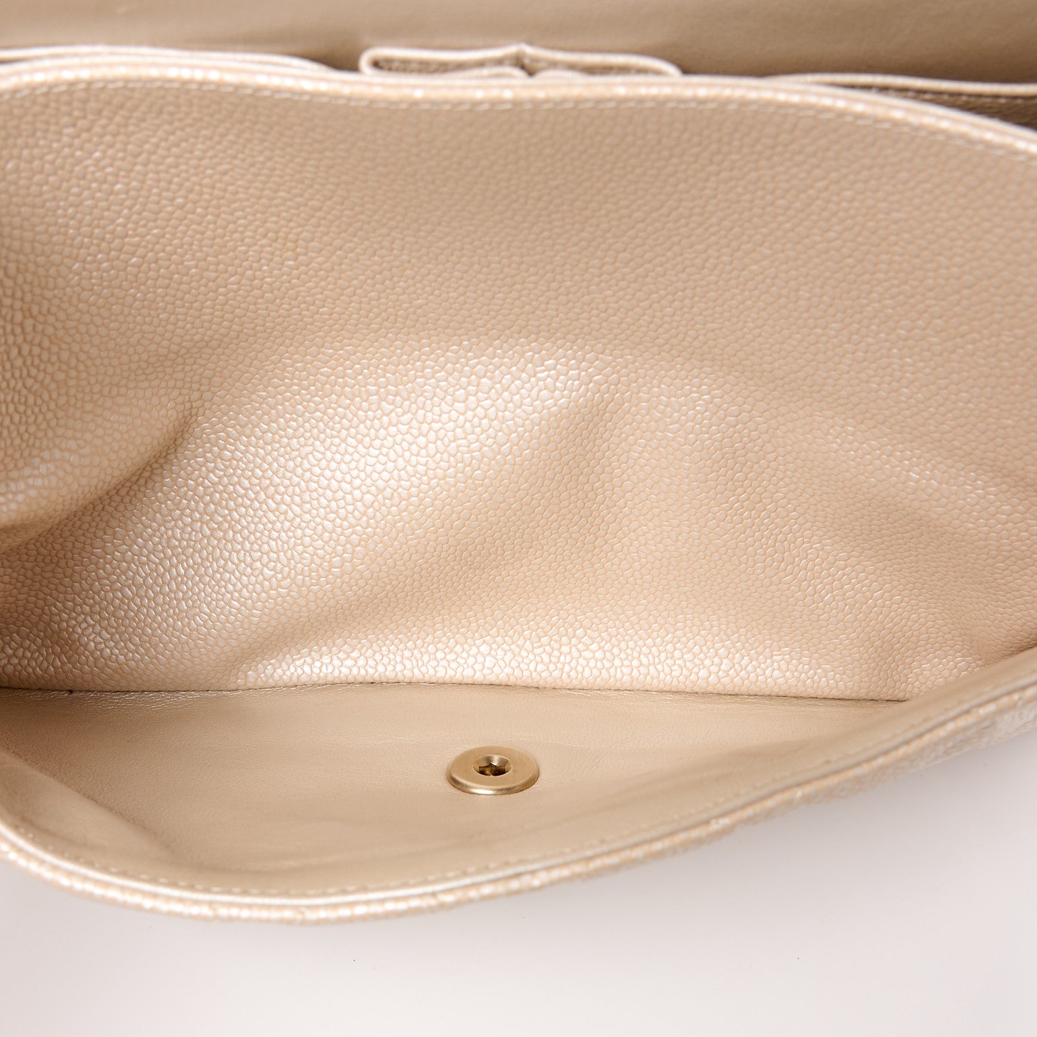 Chanel Iridescent Caviar Quilted Jumbo Double Flap Beige 12 of 13