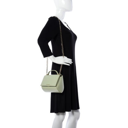 Givenchy Textured Calfskin Mini Pandora Box Chain Crossbody Bag Aqua Green 2 of 8