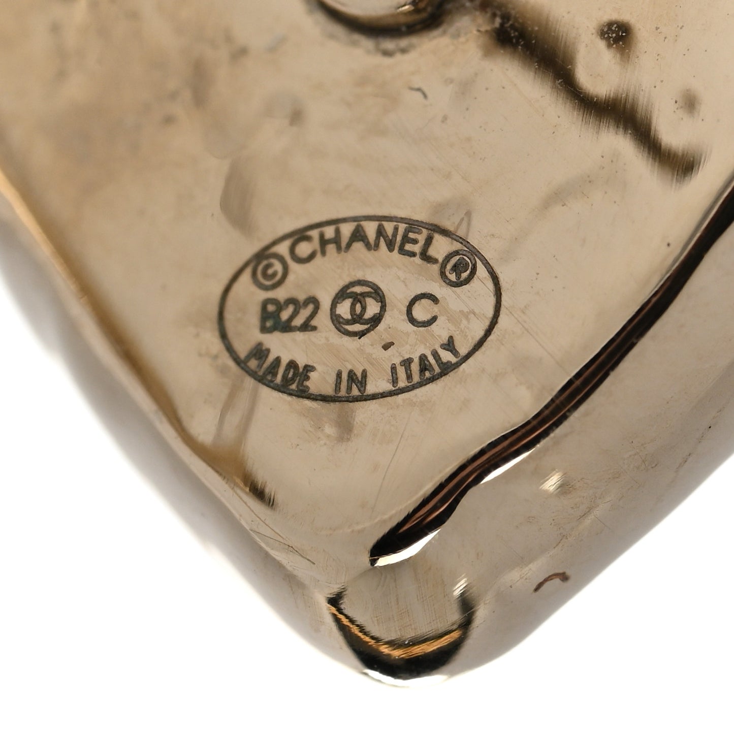 CC Heart Earrings Gold