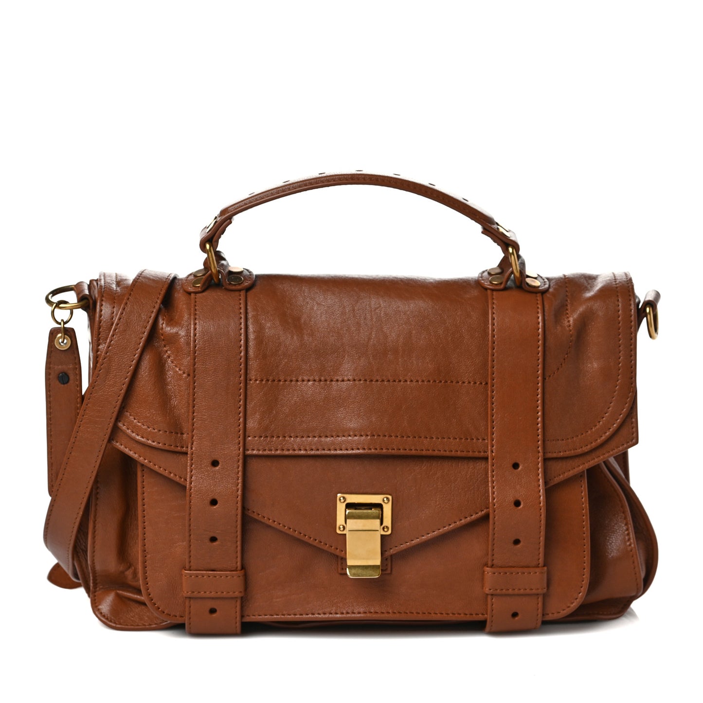 Lambskin Medium PS1 Satchel Saddle