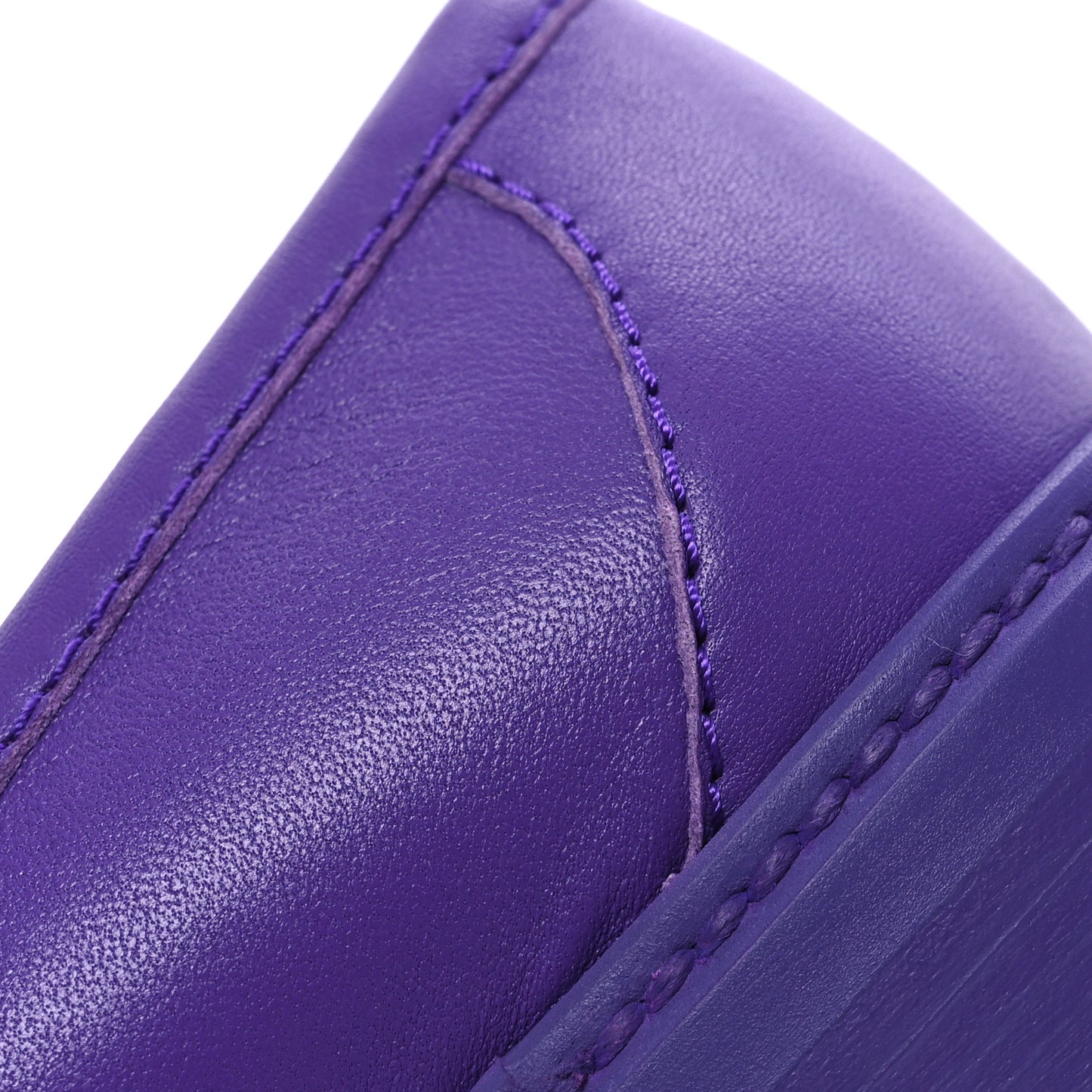 Lambskin Quilted CC Turnlock Loafers 37 Purple