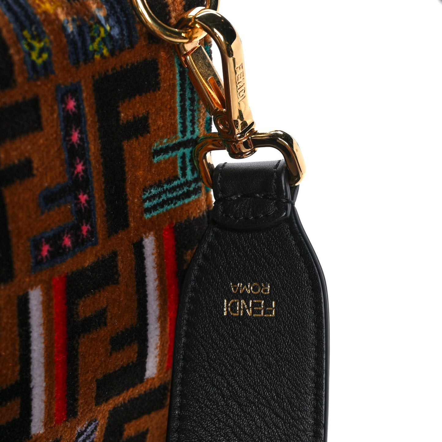 Velvet Vitello Dolce Fun Fair Kan I Shoulder Bag Tobacco Multicolor Black