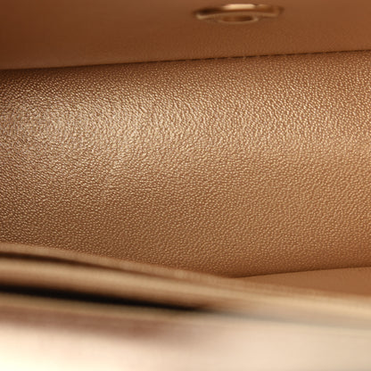 Chanel Metallic Lambskin Quilted Mini Rectangular Flap Gold 7 of 9