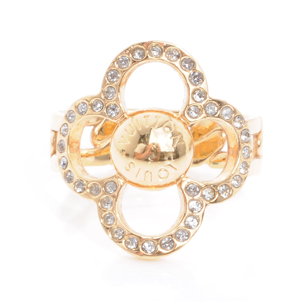 Strass Encrusted Flower Power Ring 7