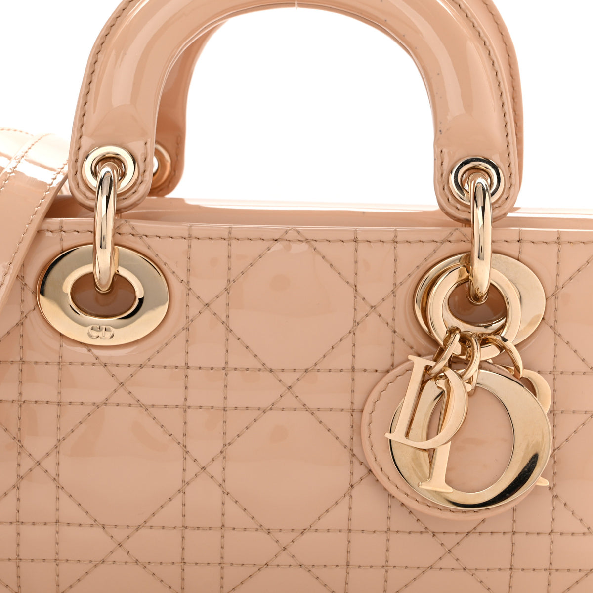 Christian Dior Patent Cannage Small Lady D-Joy Beige 17 of 25
