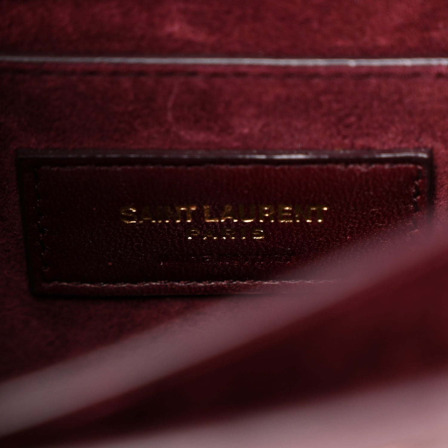 Saint Laurent Calfskin Crocodile Embossed Medium Monogram Sunset Rouge Legion 6 of 11