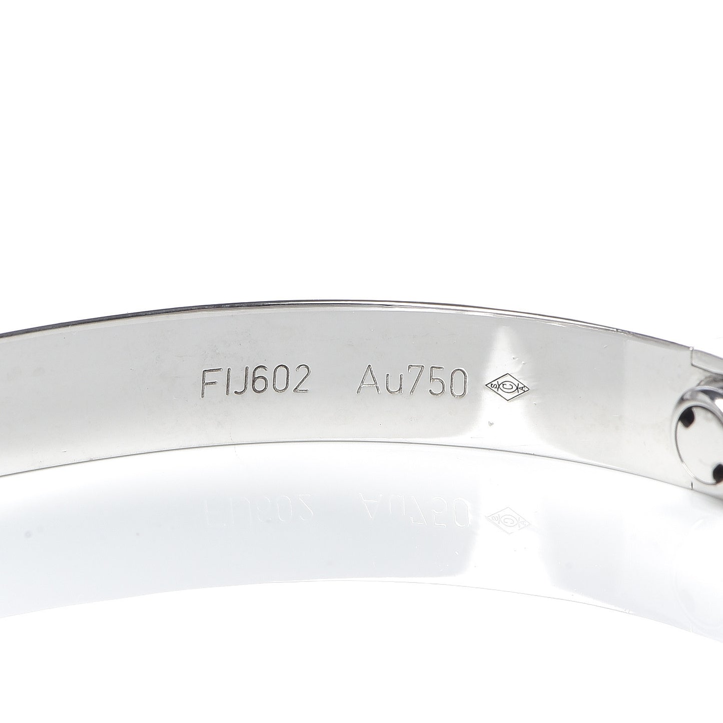 18K White Gold LOVE Bracelet 17