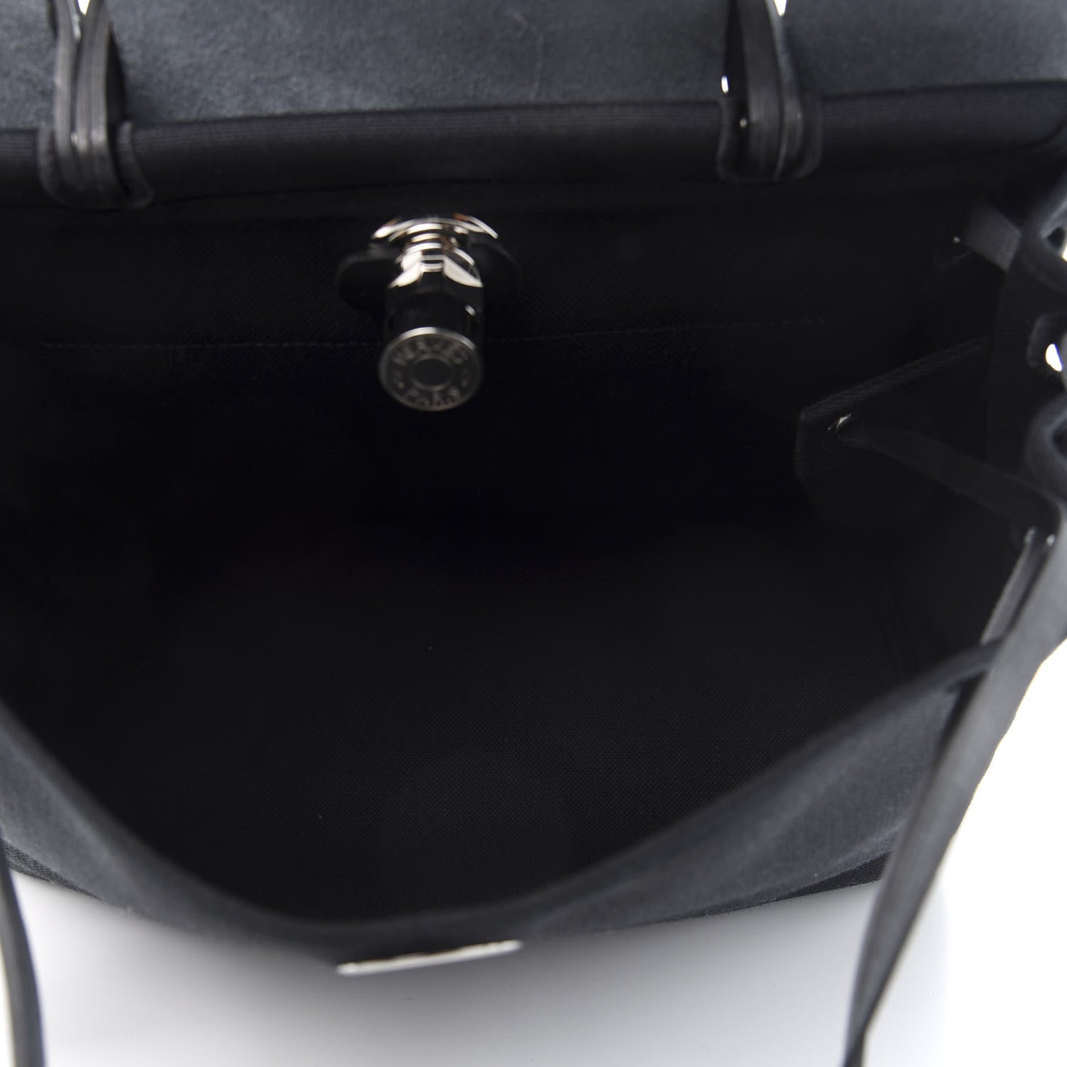 Hermes Military Toile Vache Hunter Herbag Zip PM 31 Black 6 of 13