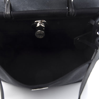 Hermes Military Toile Vache Hunter Herbag Zip PM 31 Black 6 of 13
