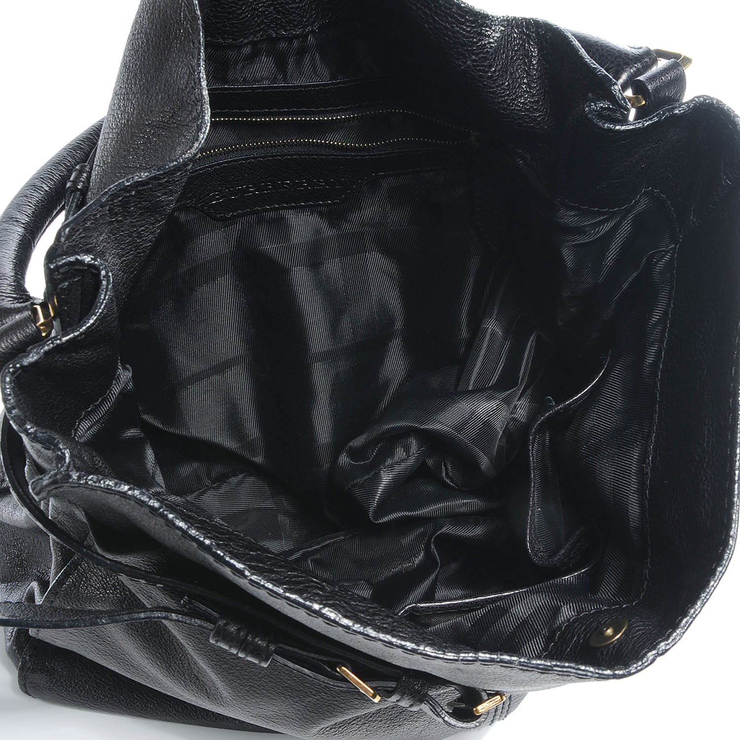 Burberry Grainy Calfskin Lambeth Hobo Black 6 of 11