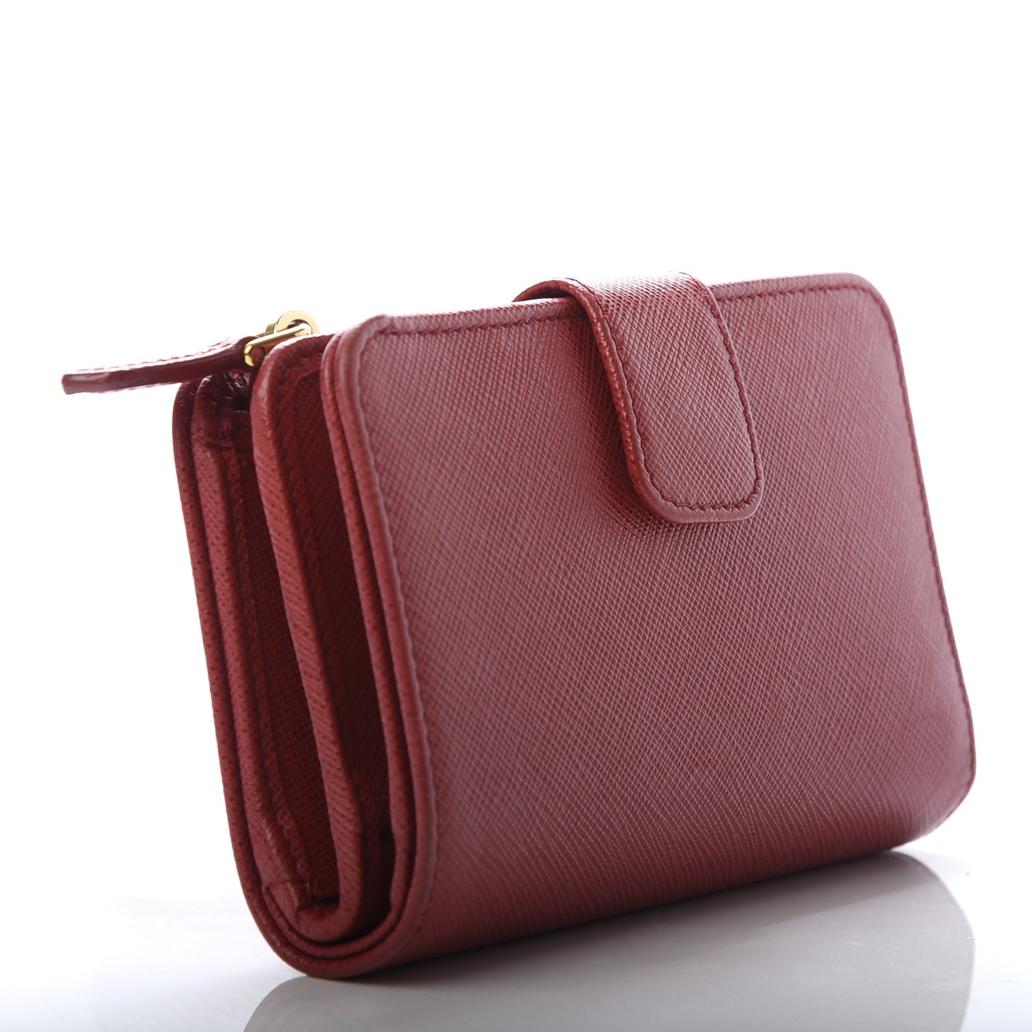 Saffiano Metal Compact Wallet Fuoco