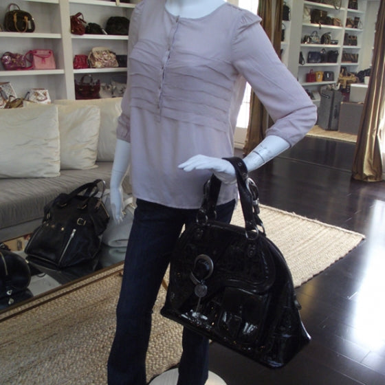 Patent Croc Gaucho Sports Tote