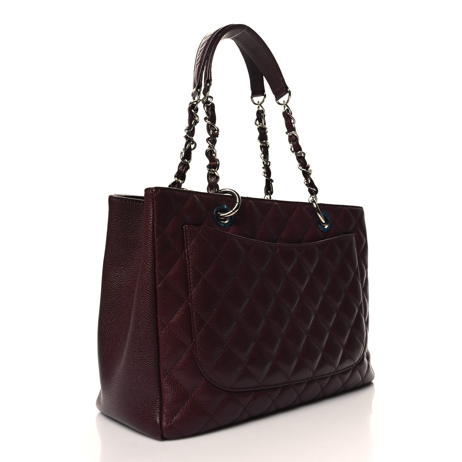Chanel Caviar Quilted Grand Shopping Tote GST Dark Burgundy 3 of 17