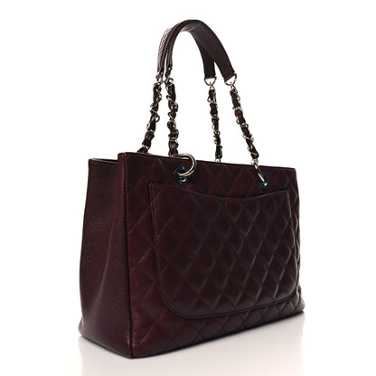 Chanel Caviar Quilted Grand Shopping Tote GST Dark Burgundy 3 of 17