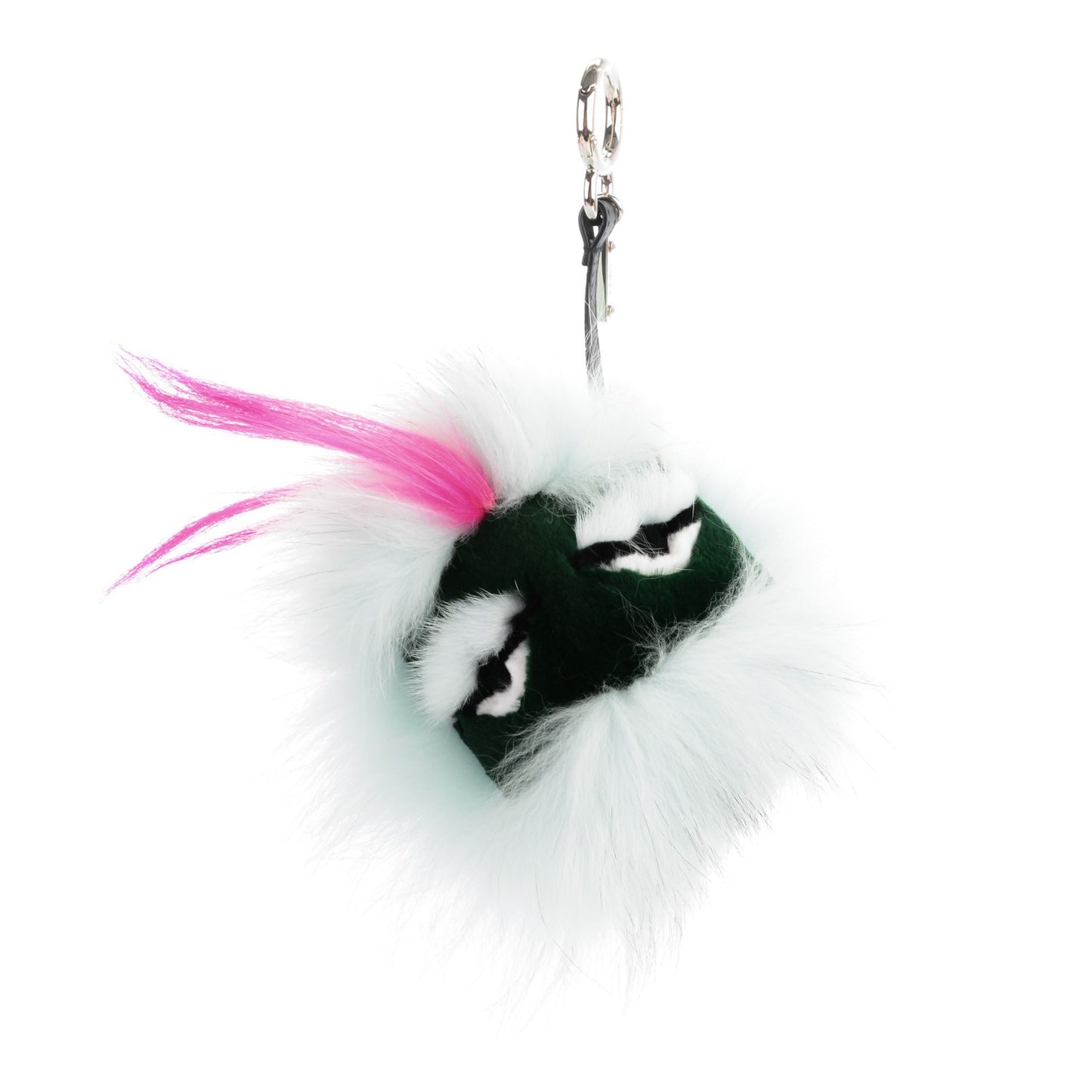 Fox Rabbit Goat Mink Fur Vitello Flamingo Bagood Monster Bag Bug Charm Light Blue