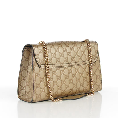 Gucci Guccissima Medium Emily Chain Shoulder Bag Gold 3 of 7