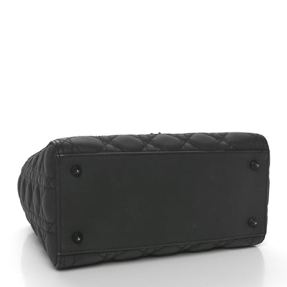 Christian Dior Ultra Matte Calfskin Cannage Medium Lady Dior Black 4 of 9