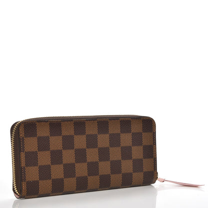 Louis Vuitton Damier Ebene Clemence Wallet Rose Ballerine 3 of 7