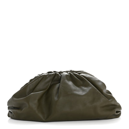 Bottega Veneta Smooth Butter Calf The Pouch Oversized Clutch Kaki Fondent 1 of 10